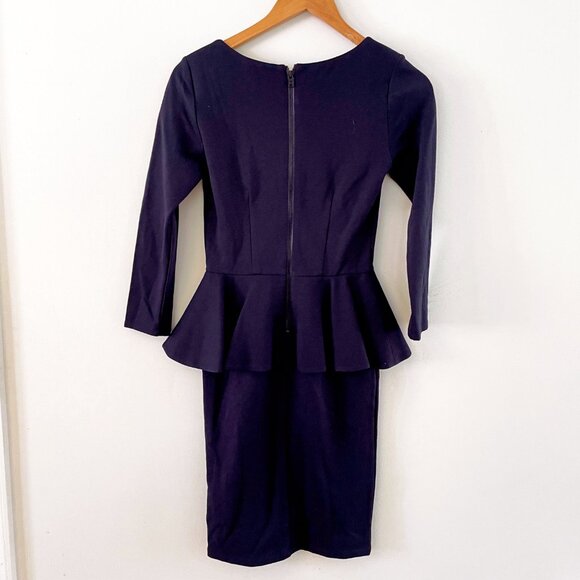 Alice + Olivia "Employed" Peplum Pencil Dress, Size 4 - Picture 3 of 5